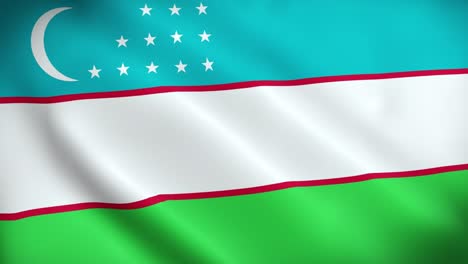 4k national animated sign of uzbekistan, animated uzbekistan flag, uzbekistan flag waving, the national flag of uzbekistan animated.