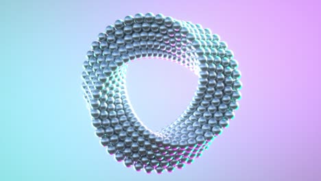 renderización de animación 3d de un anillo abstracto que gira. patrón hipnótico suave. bucle sin costuras infinito.