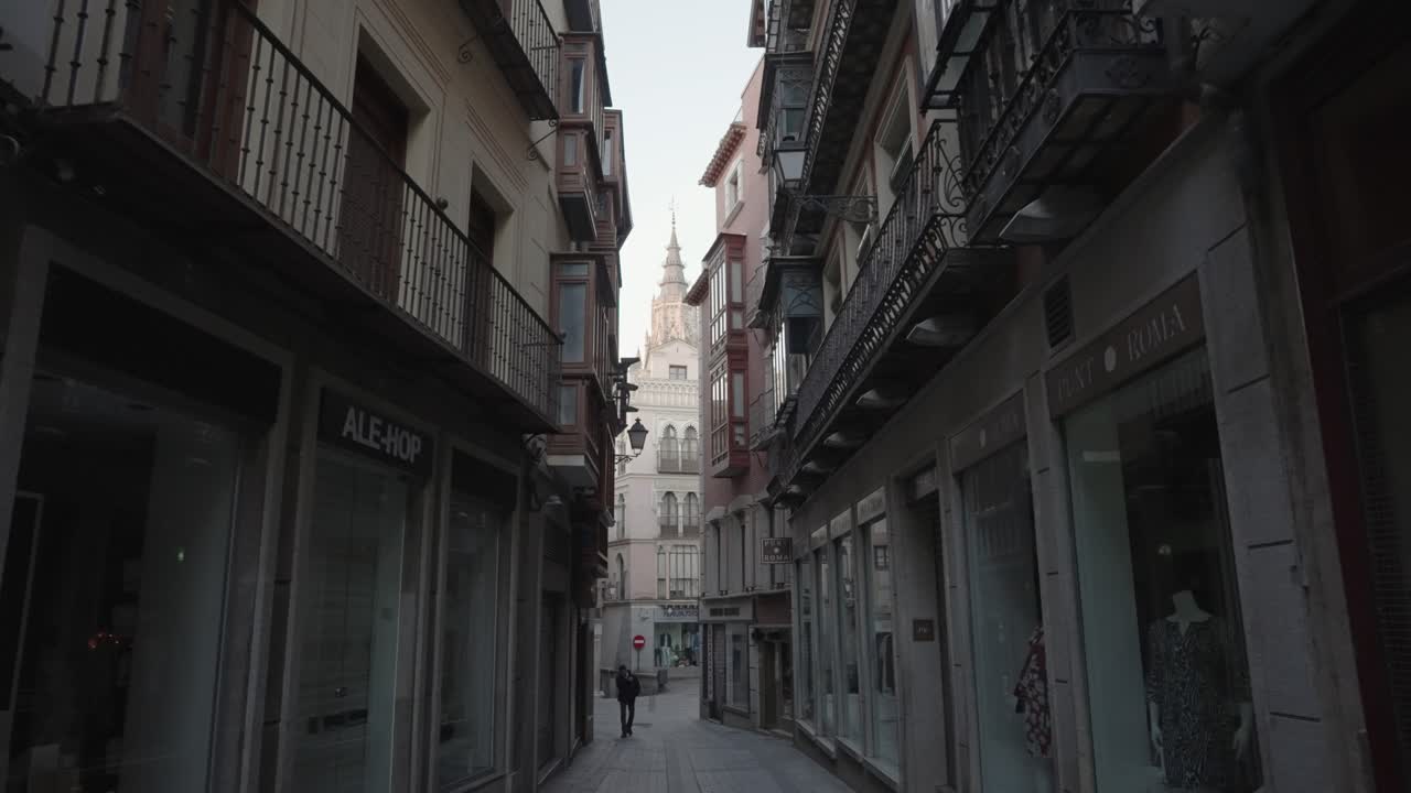 Narrow European City Street