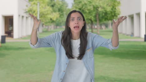 angry indian girl shouting on someone