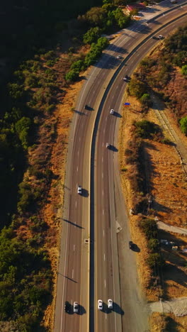 american rocky highway road. american scenery mountain road landscape. vertical video