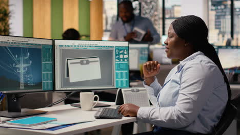 engineer working on portable solar energy gadget