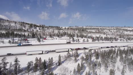 i-70 highway with cars and trucks