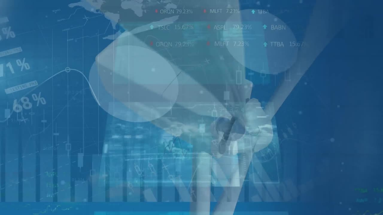 풍력 터빈에 대한 금융 데이터와 그래프의 애니메이션