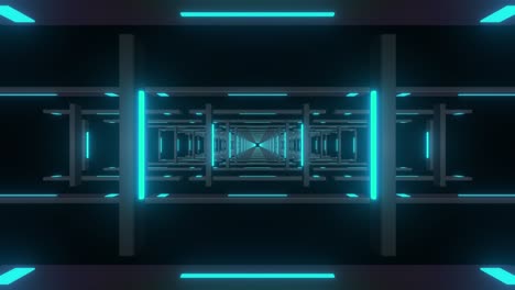 abstract futuristic tunnel with neon lights