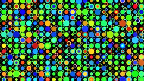 abstract colorful animated circle rings video loop background – 4k resolution wide composition