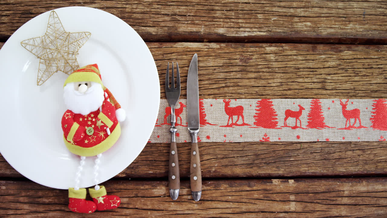 Various cutlery on wooden table 4k
