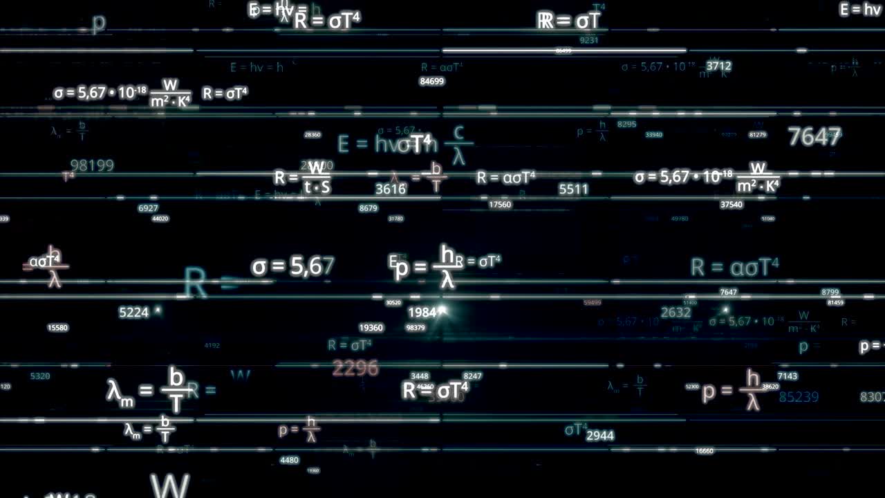 representación visual abstracta de las ecuaciones físicas