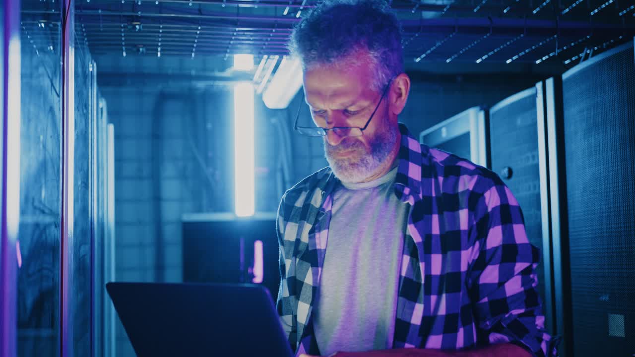 IT Technician Working in a Data Center