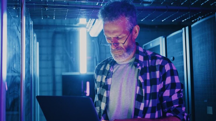 IT Technician Working in a Data Center