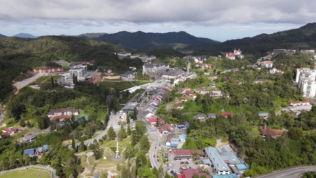 말레이시아의 카메론 하이랜드 지역 내의 브린창 지역의 일반 풍경