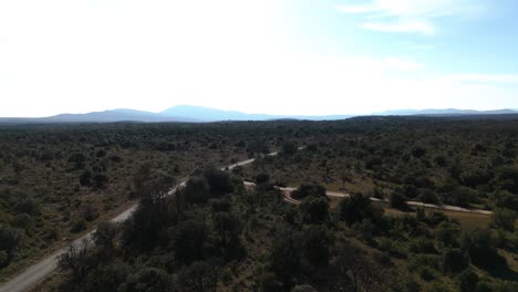 Lone-SUV-on-Remote-Countryside-Road---aerial-tracking-shot