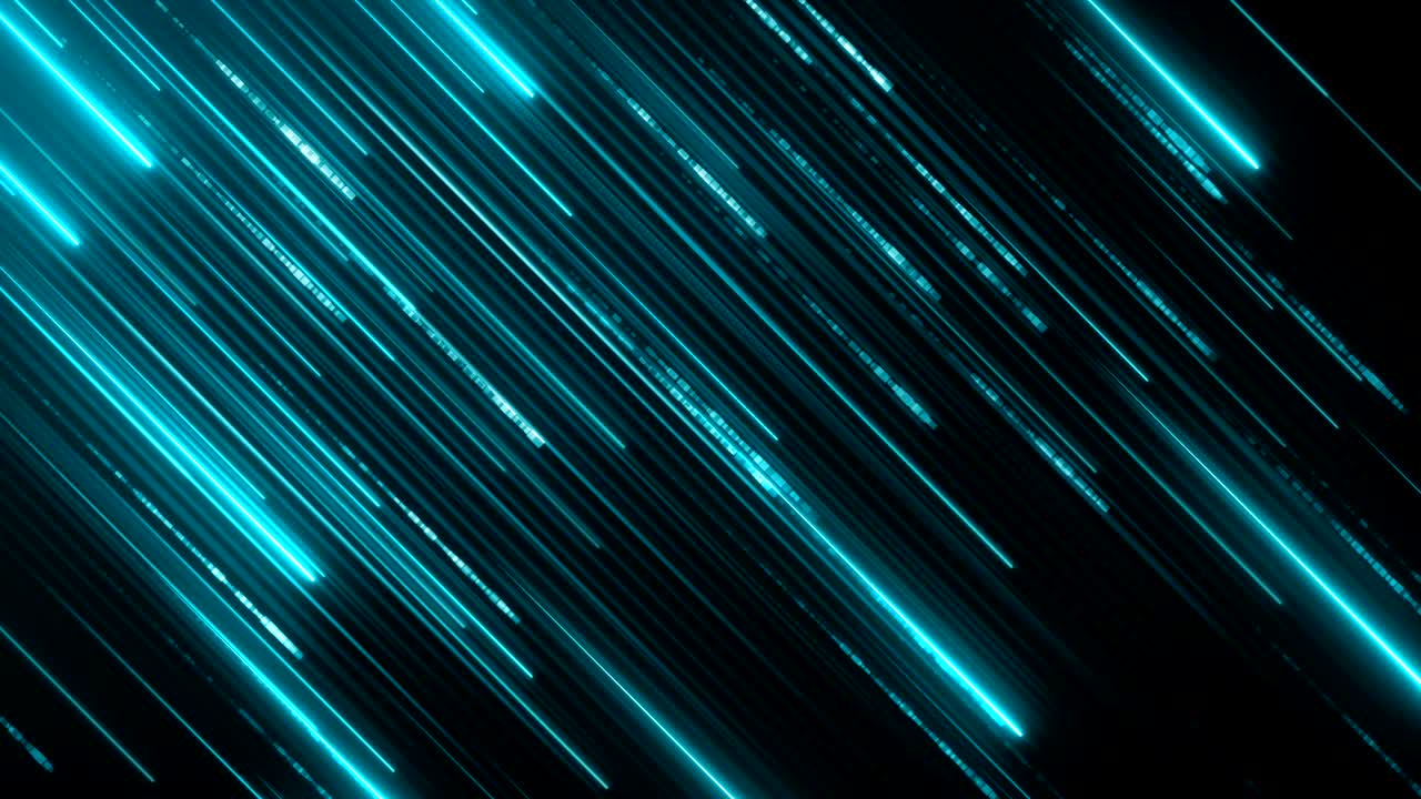 rayas de neón diagonales. fondo de medios digitales abstractos. textura de láseres brillantes brillantes. flujo de datos futuristas en un ciberespacio. ejecución de código de programa. bucle sin costuras.