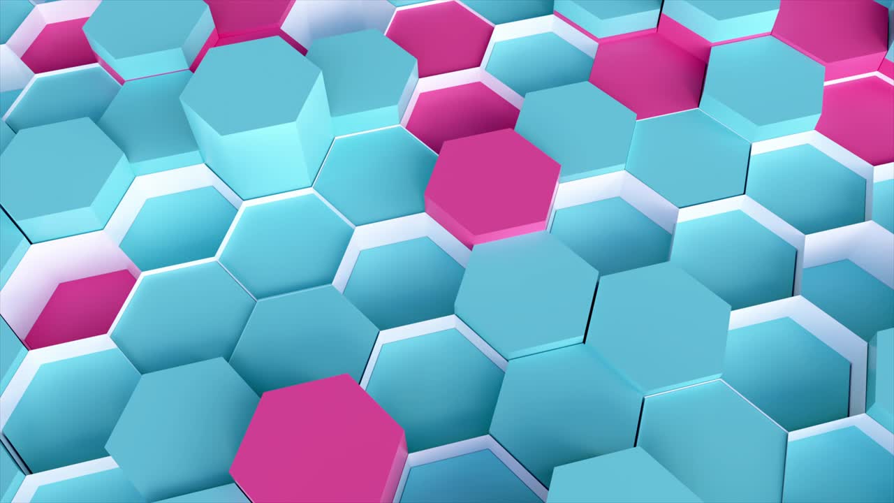 tecnología de colores brillantes patrón hexagonal fondo - bucle