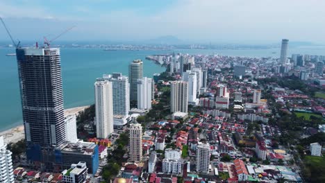 gurney plaza and surrounding area of impressive architecture, penang