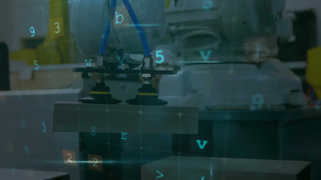 animación de advertencia de ataque cibernético sobre la máquina en el laboratorio