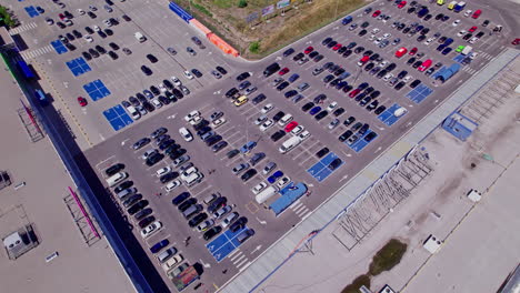 busy car park in the town