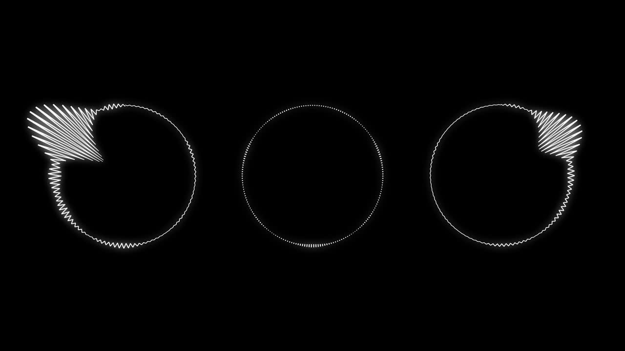 círculo de espectro de audio visualizador de audio gráficos de movimiento