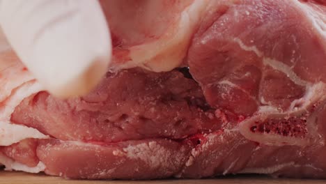 preparing raw pork loin