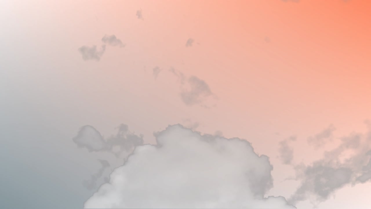 Animation of sky full of moving clouds