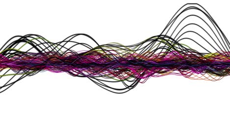 fantastica animazione con oggetto a onde a strisce al rallentatore, 4096x2304 loop 4k