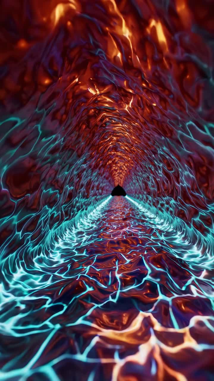 Abstract Glowing Liquid Tunnel