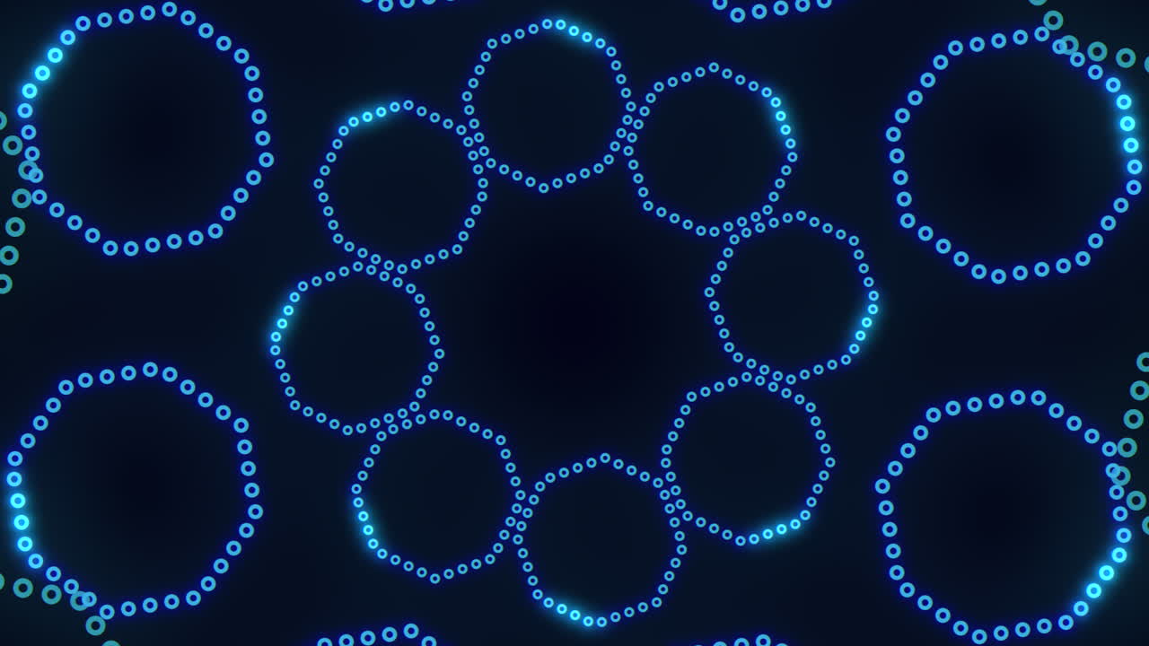 patrón simétrico de puntos azules arreglo circular intrigante de puntos