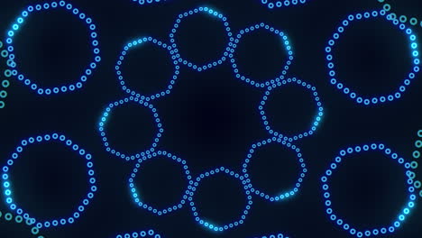 patrón simétrico de puntos azules arreglo circular intrigante de puntos