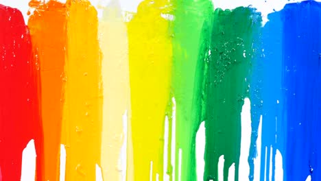 rainbow colors of paint dripping