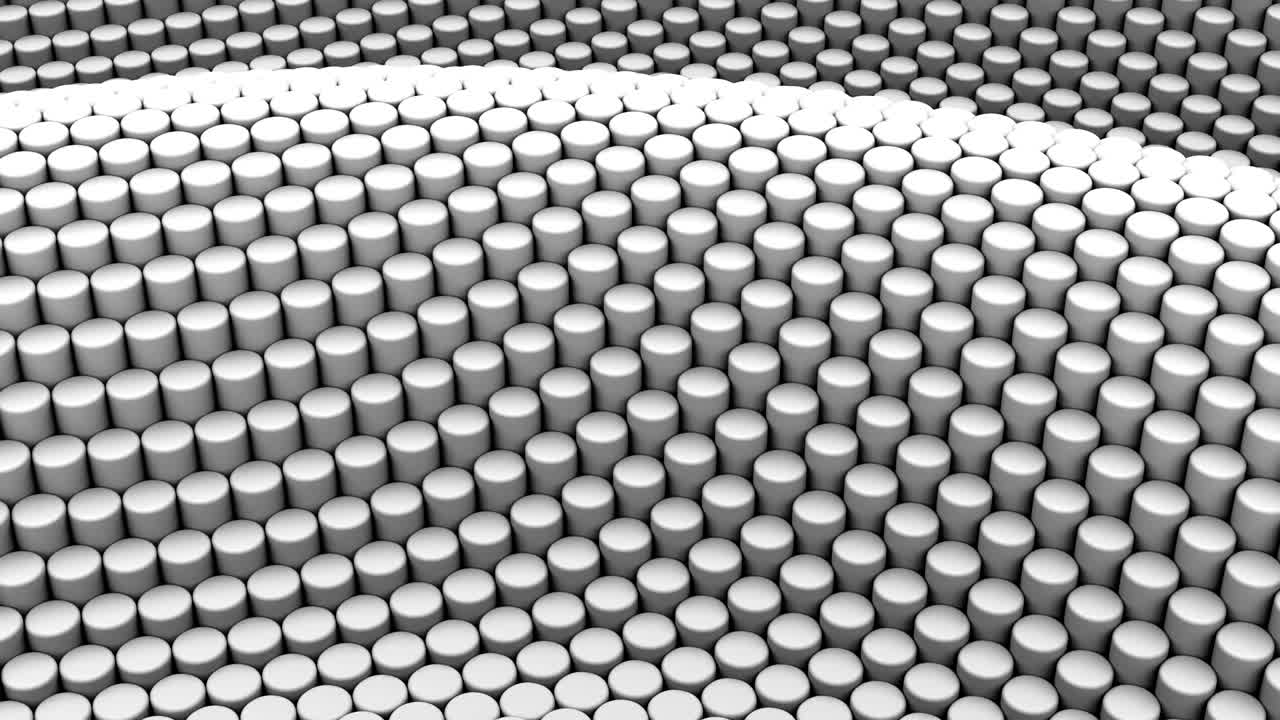 실린더는 파동을 형성했습니다.