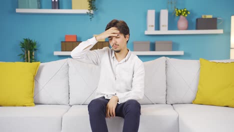 hombre con dolor de cabeza.