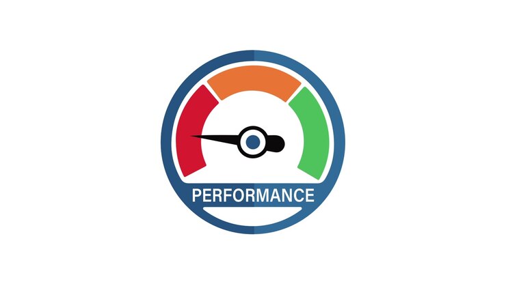 Animated Performance Meter with Needle Moving to High Level