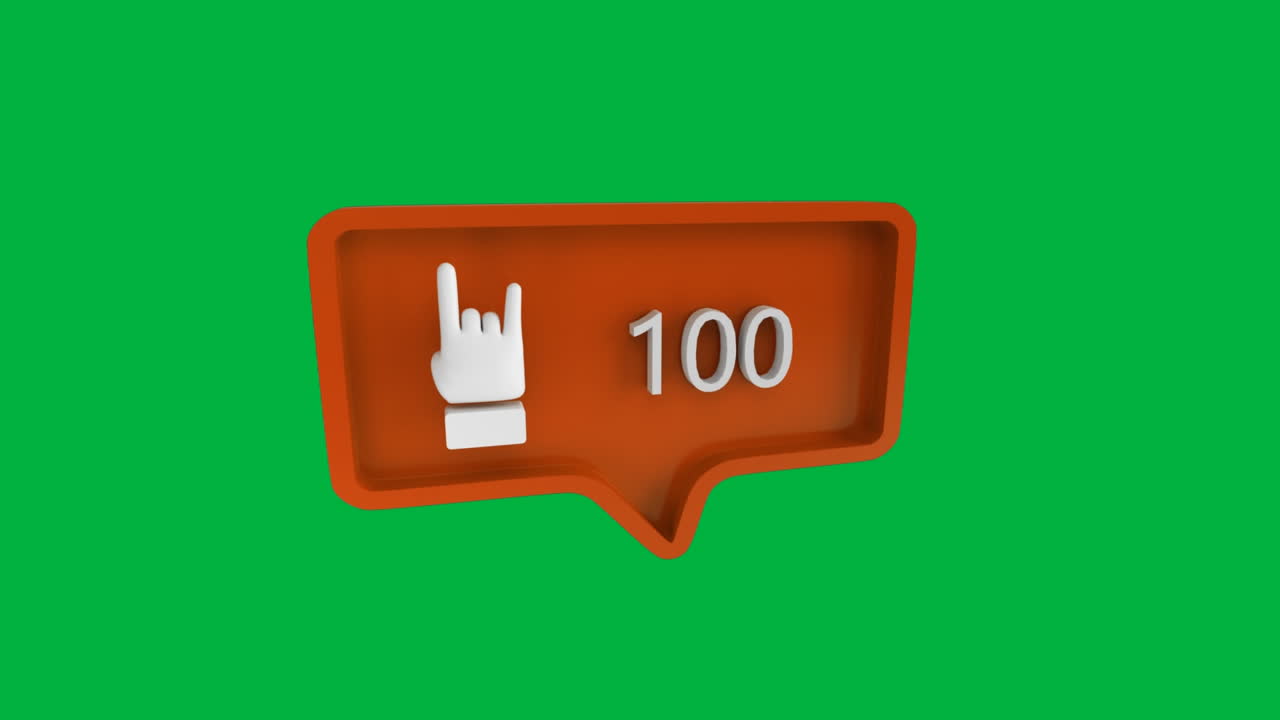 signo de dedo de roca con números contando en las redes sociales