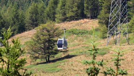 cable car moving through scenic piedmont landscape