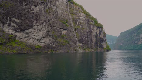 majestic fjord landscape in norway with waterfalls