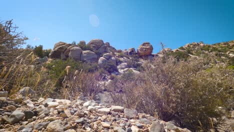 rocky hill in the desert on a bright sunny summer day