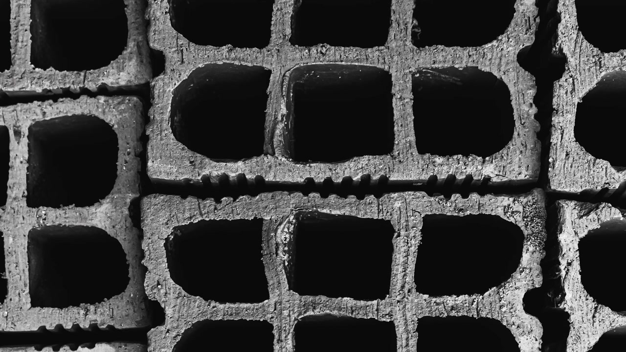 Stacked hollow brick texture pattern