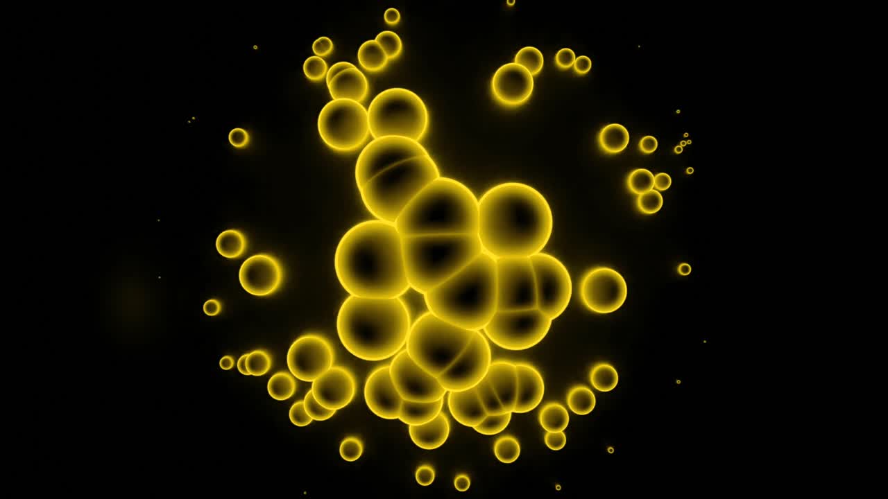 추상적인 노란색 구 모양