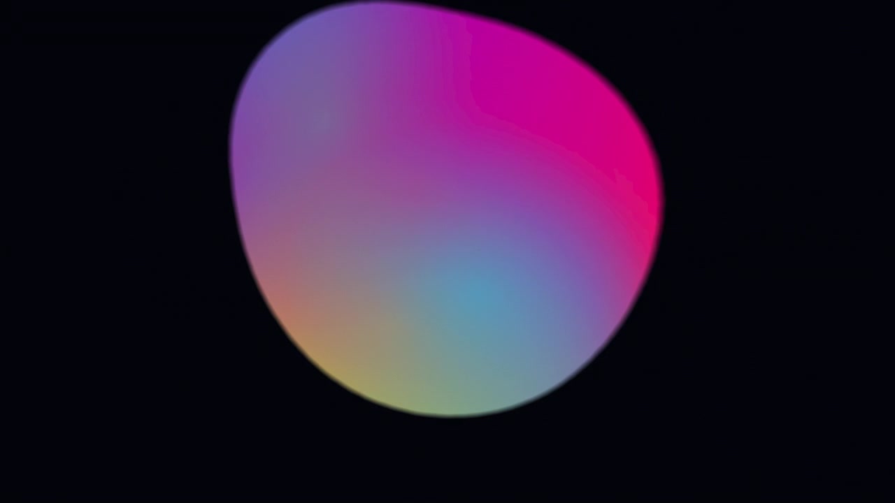 Abstract Colorful Fluid Shape Moving on Black Background