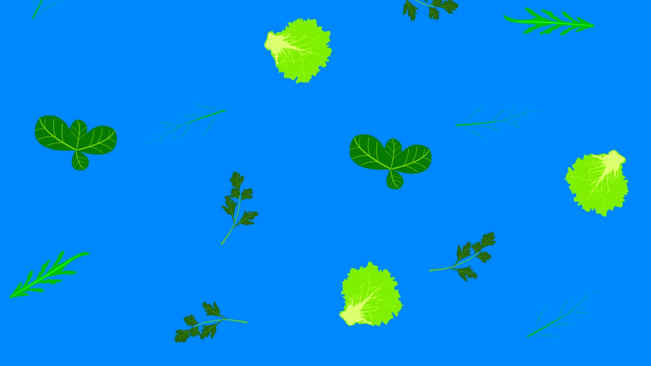 elementos de vegetales animación croma clave de fondo extraíble, bucle sin costuras