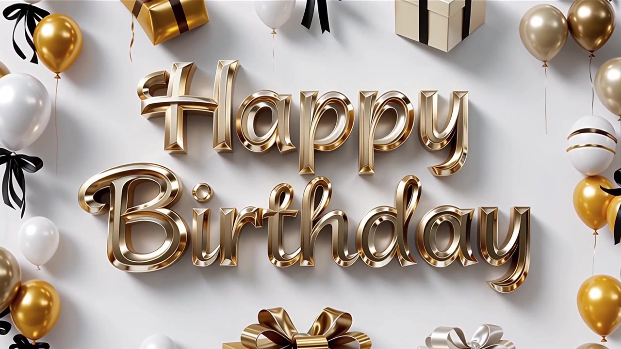Sfondo di compleanno con palloncini e regali