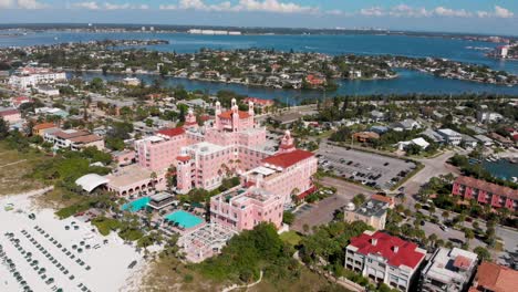 4k drone video of don cesar pink palace hotel on st