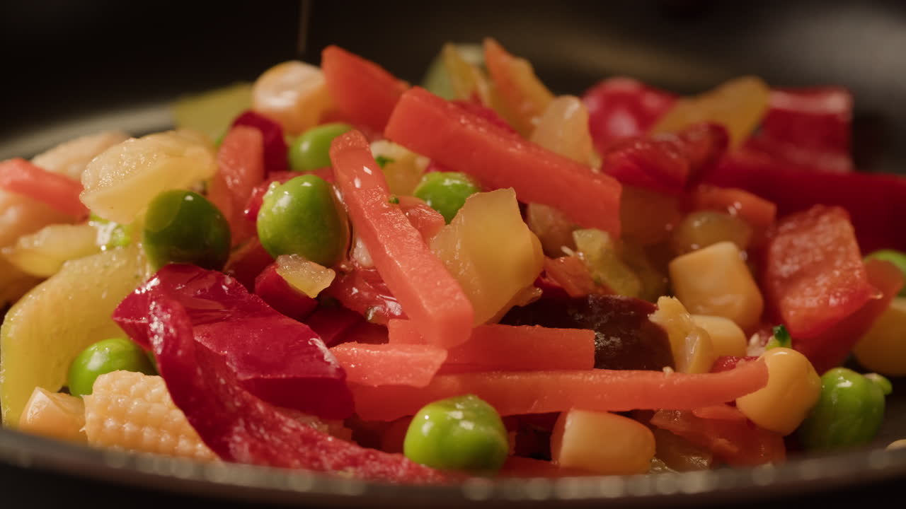 Cooking Mixed Vegetables in a Pan