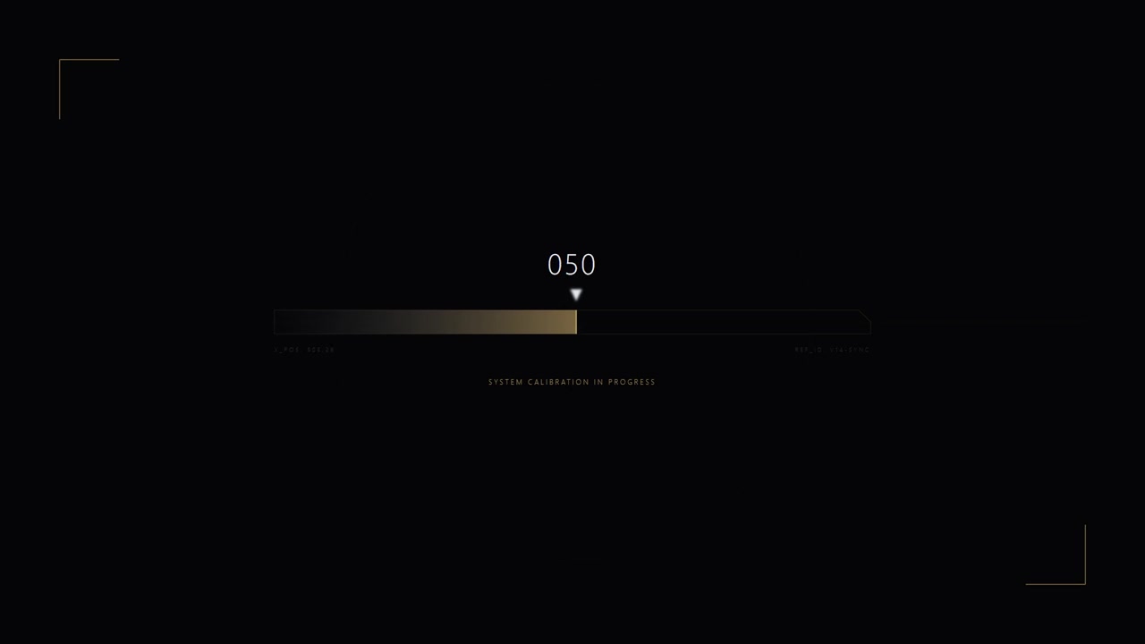 Digital Progress Bar Loading with System Calibration Text