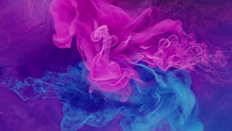 underwater color explosion ink drop purple mist