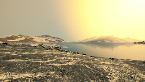 coastline-of-Antarctica-with-stones-and-ice