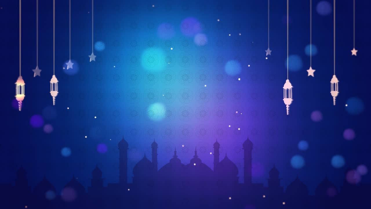 hermoso fondo de ramadán y eid mubarak. fondo islámico en 3d