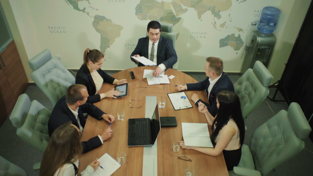 Business People Meeting. Corporate business team and manager in a meeting