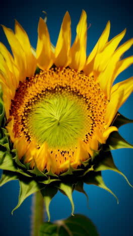 close-up of a sunflower bud