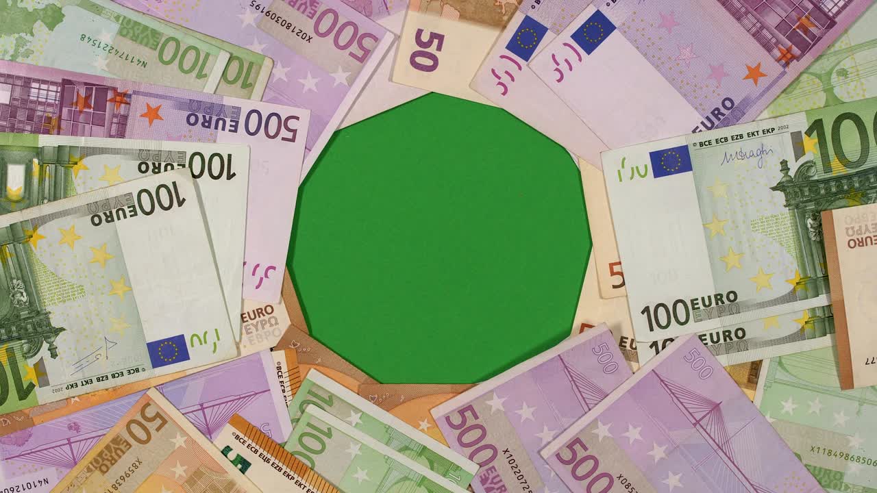 유로 지폐 통화, 돈 및 금융 배경